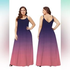 2025 Casual Sleeveless Sundress Plus Size Loose Long Summer Beach Maxi Dress 2XL